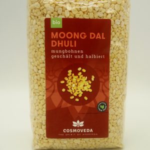 Gelber Mungdal/Moong Dal Dhuli/Mungbohnen geschält, halbiert bio, 500 g