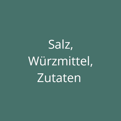 Salz, Würzmittel, Zutaten